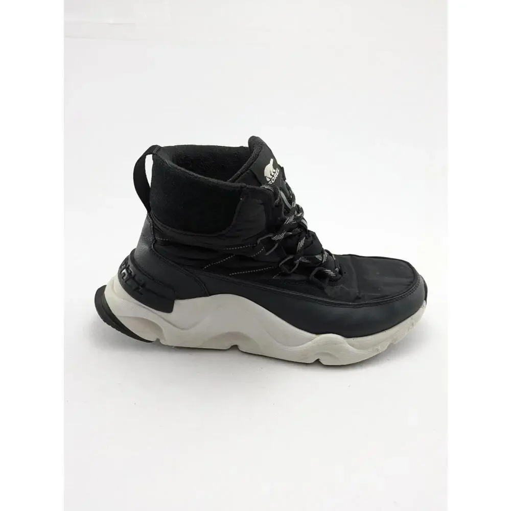Womens Sorel Black Ankle Faux Fur Lined Lace Up Snow Boots NL4593-010 Size 11‎